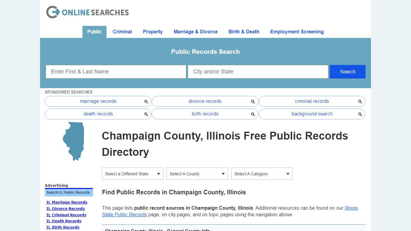 Champaign County, Illinois Public Records Directory